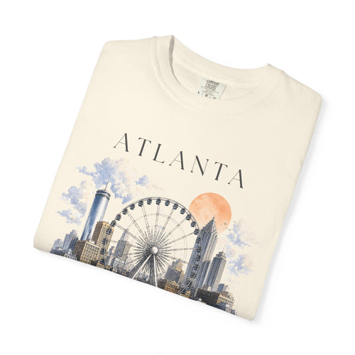 Atlanta SkyView Watercolor Garment Dyed Heavyweight Tee