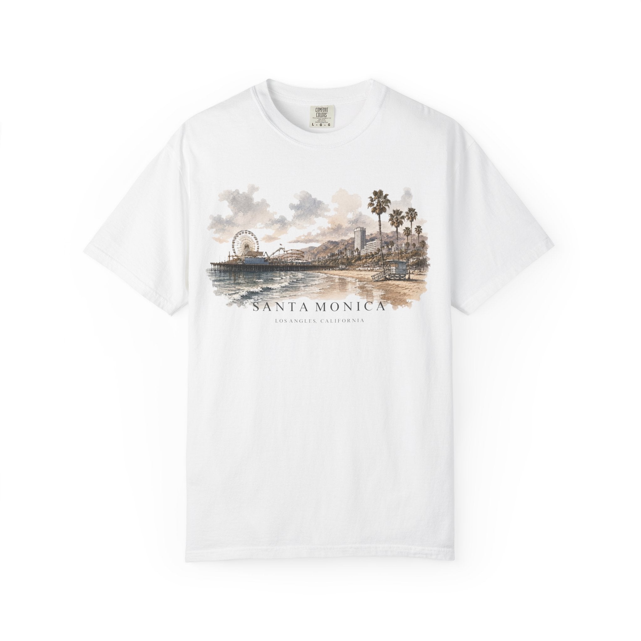 Los Angeles Santa Monica Garment Dyed Heavyweight Tee