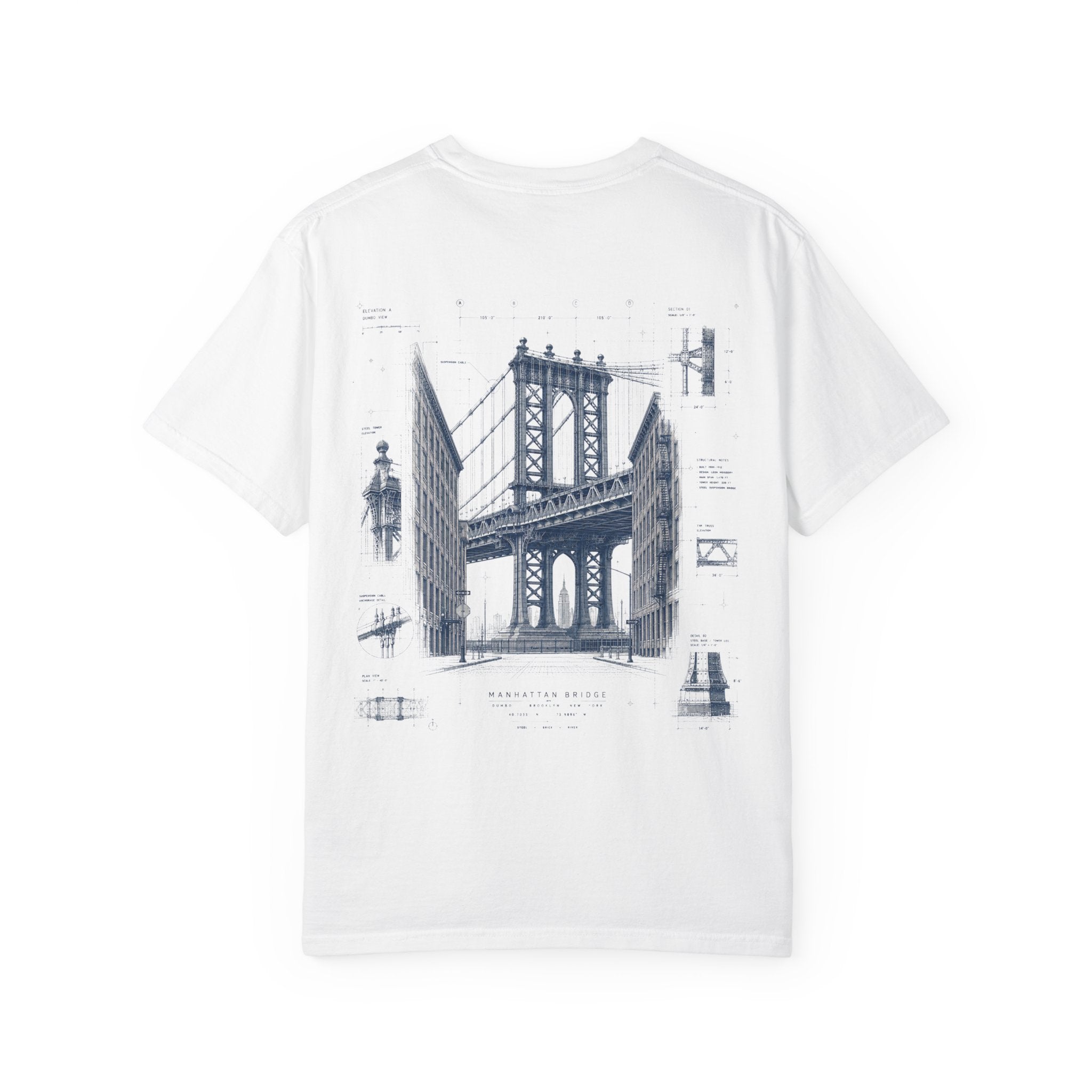 Manhattan Blueprint Rhythm Garment Dyed Heavyweight Tee Vol.2