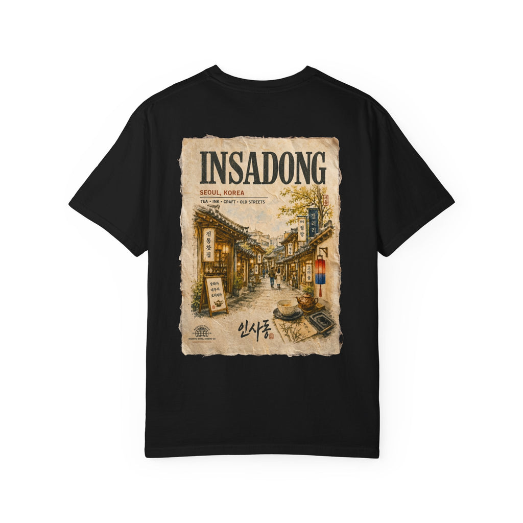 Seoul Insadong Hanji Texture Watercolor Garment Dyed Heavyweight Tee Vol.2