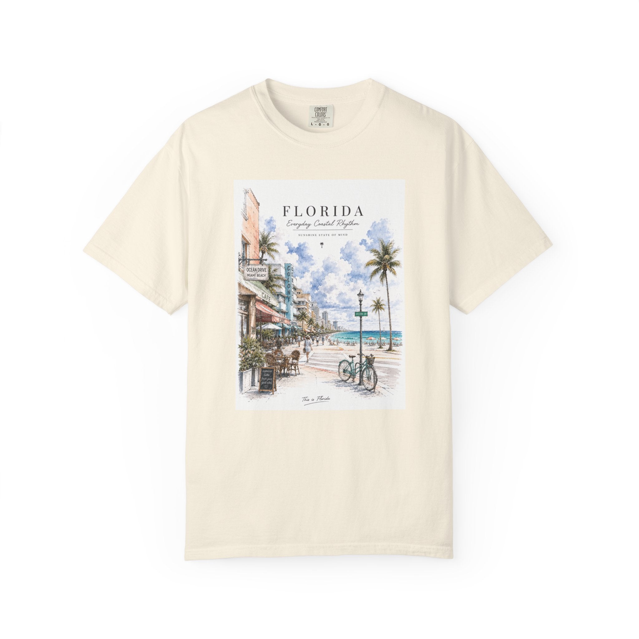 Florida Coastal Rhythm Garment Dyed Heavyweight Tee