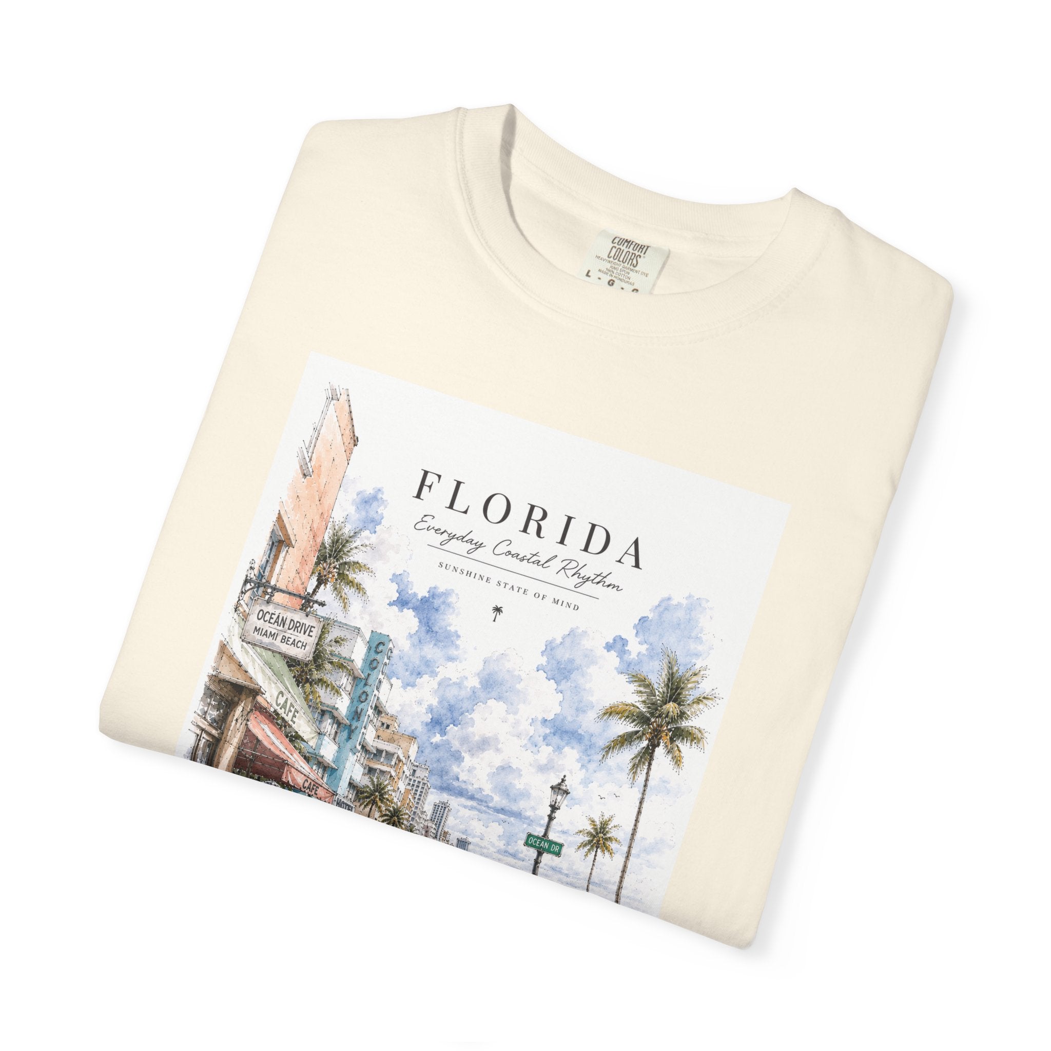 Florida Coastal Rhythm Garment Dyed Heavyweight Tee