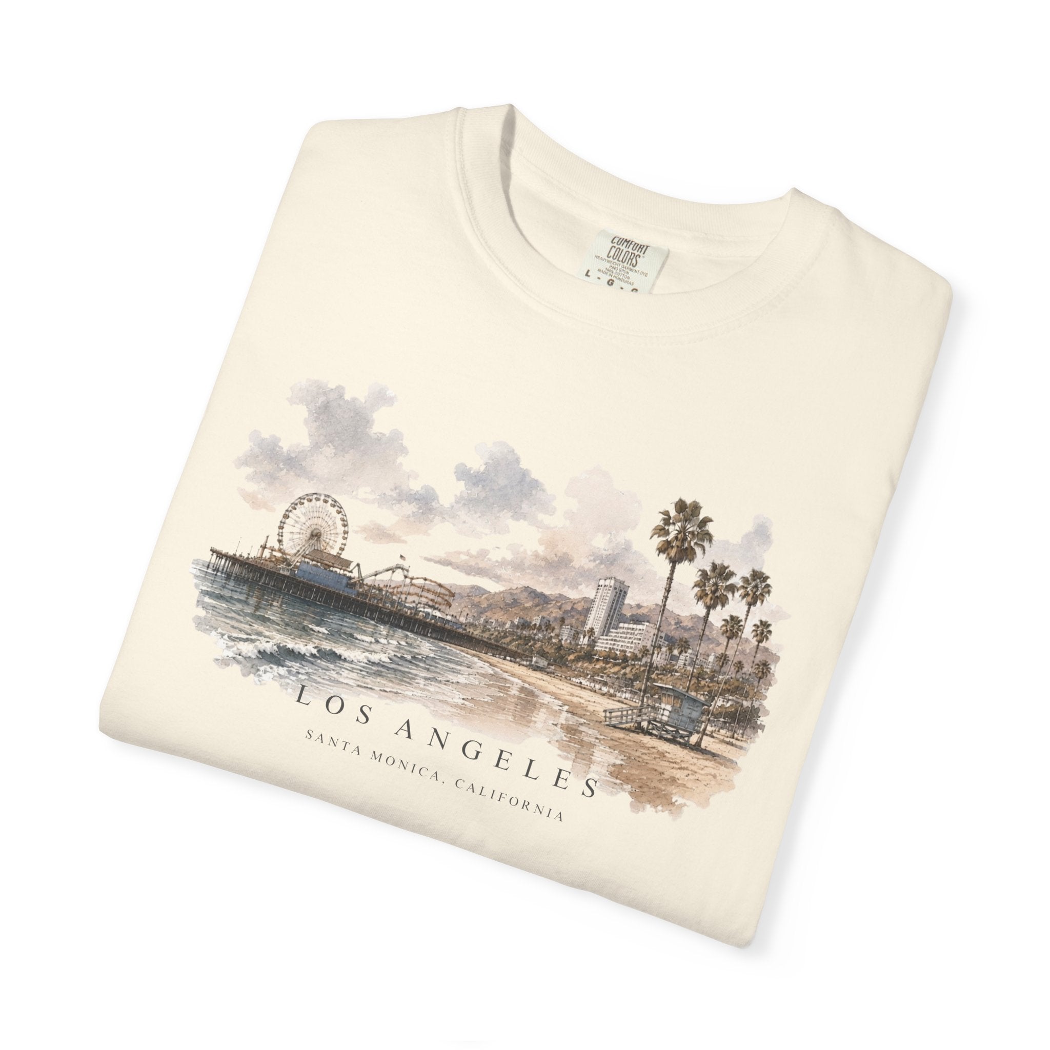 Los Angeles Santa Monica Garment Dyed Heavyweight Tee