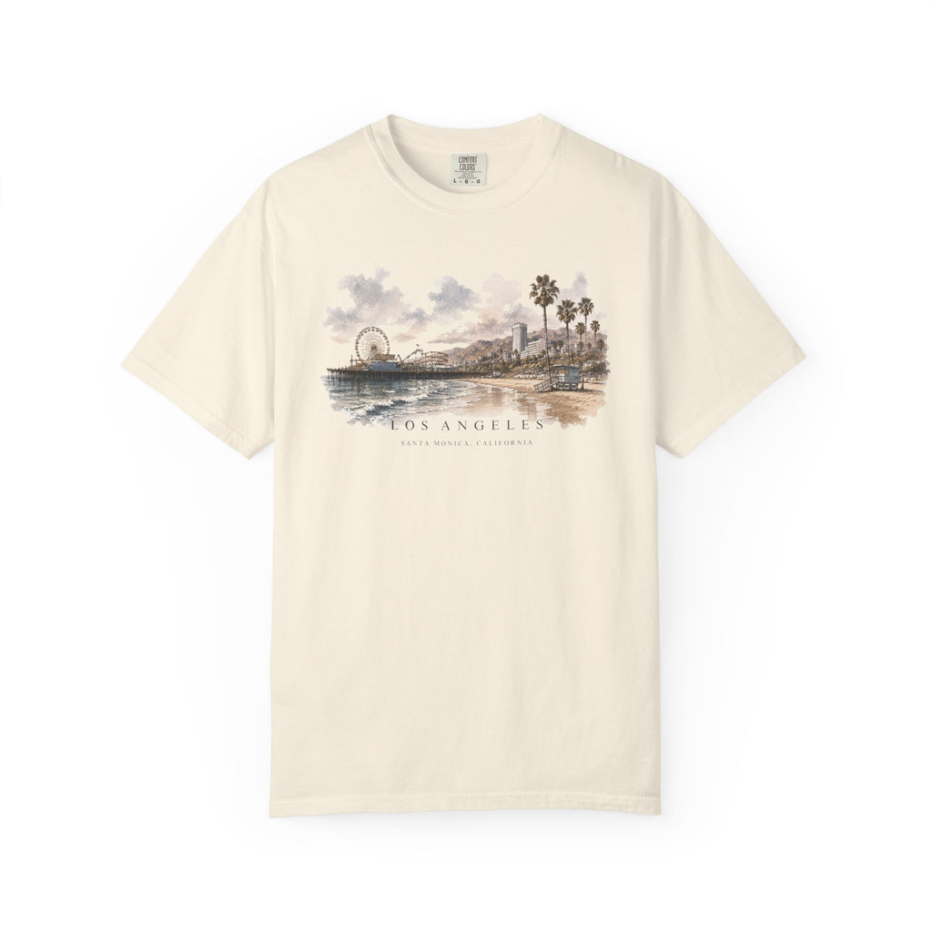 Los Angeles Santa Monica Garment Dyed Heavyweight Tee