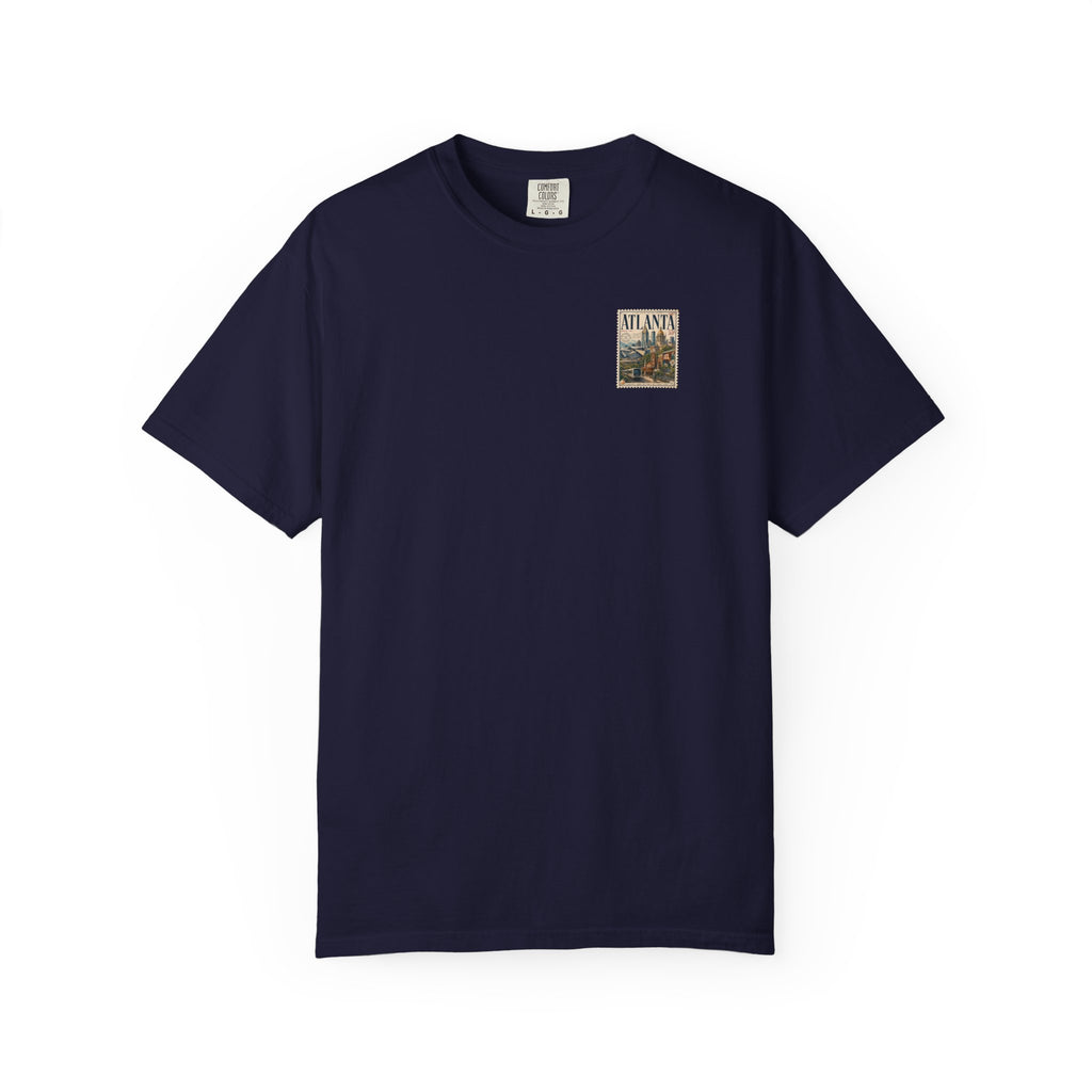 Atlanta Stamp Landmark Watercolor Garment Dyed Heavyweight Tee