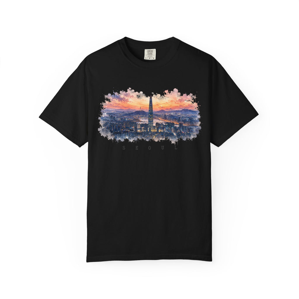 Seoul Skyline Garment Dyed Heavyweight Tee