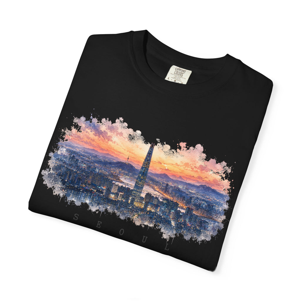 Seoul Skyline Garment Dyed Heavyweight Tee